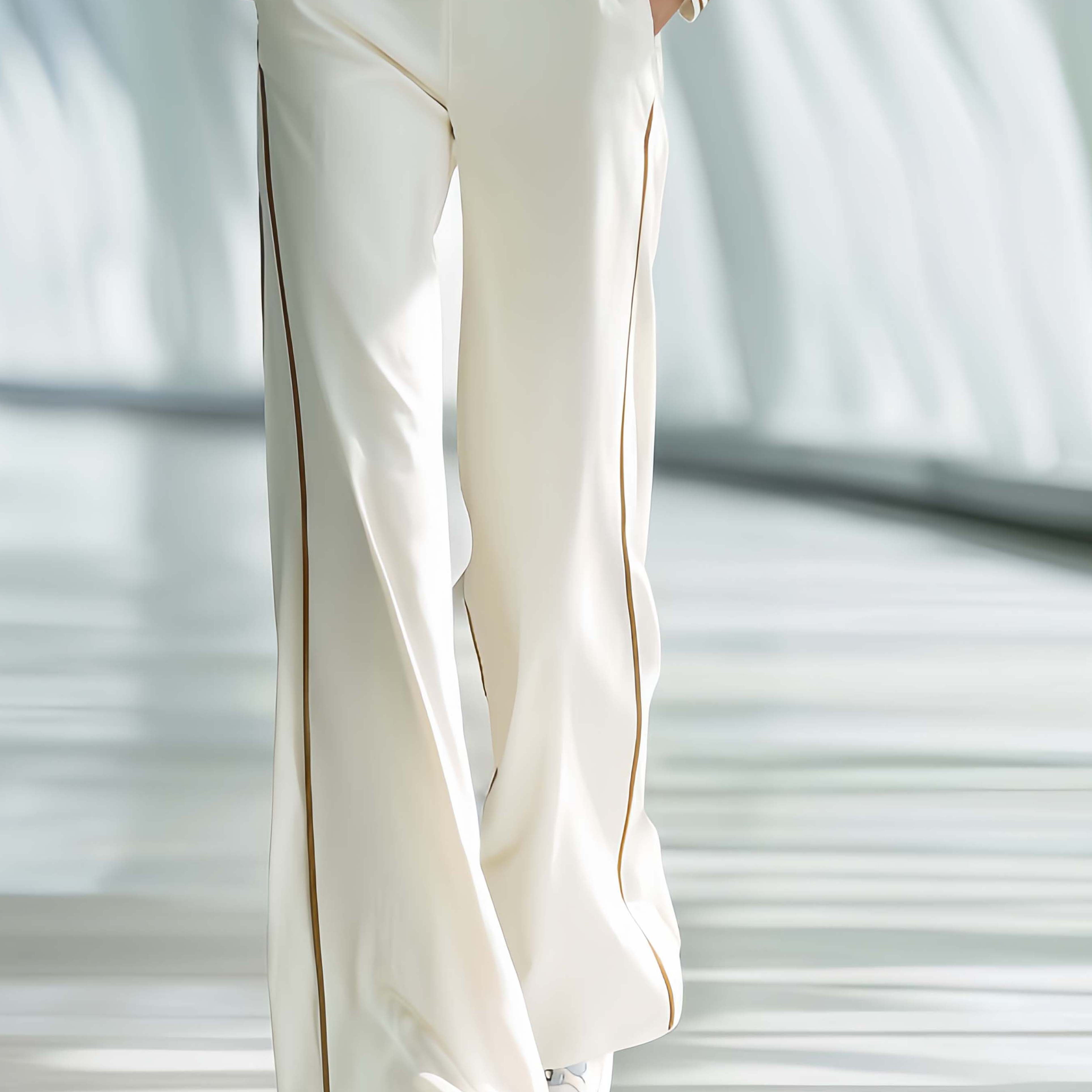 Women's Stylish Casual White Trousers