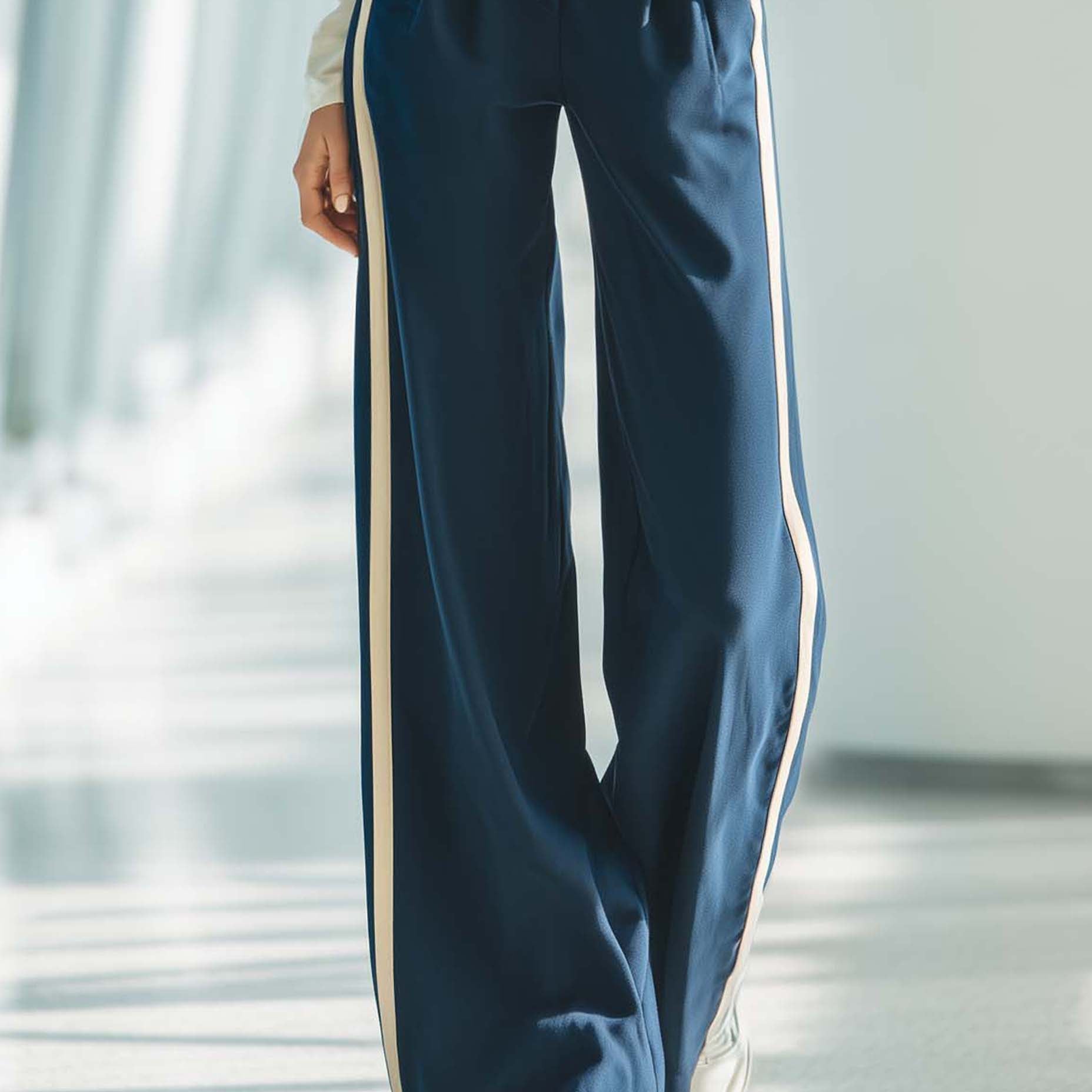 Women's Stylish Casual Dark Blue Trousers