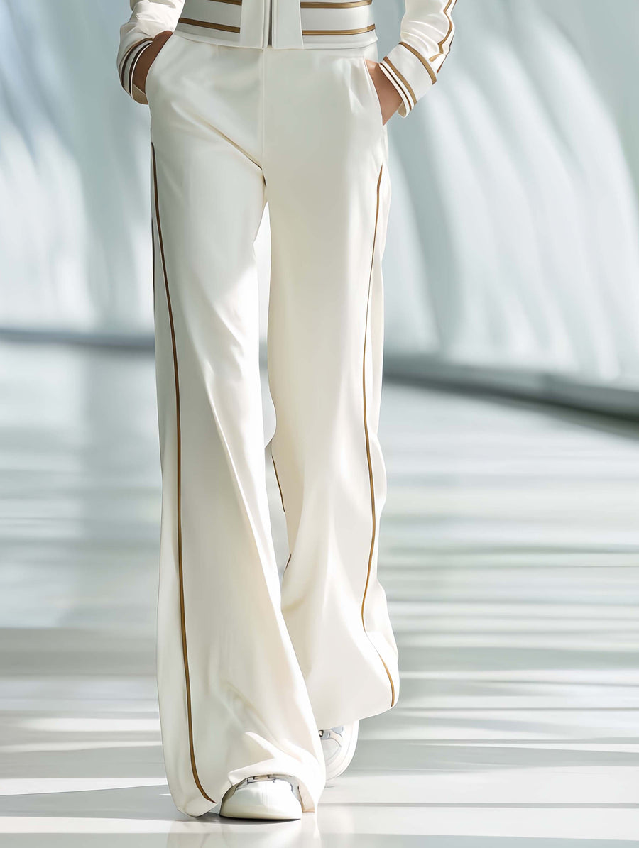 Women's Stylish Casual White Trousers