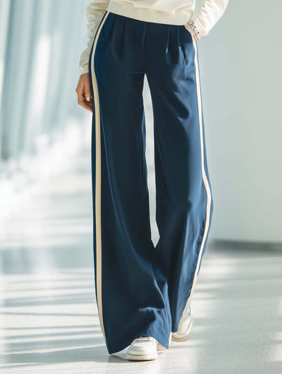 Women's Stylish Casual Dark Blue Trousers