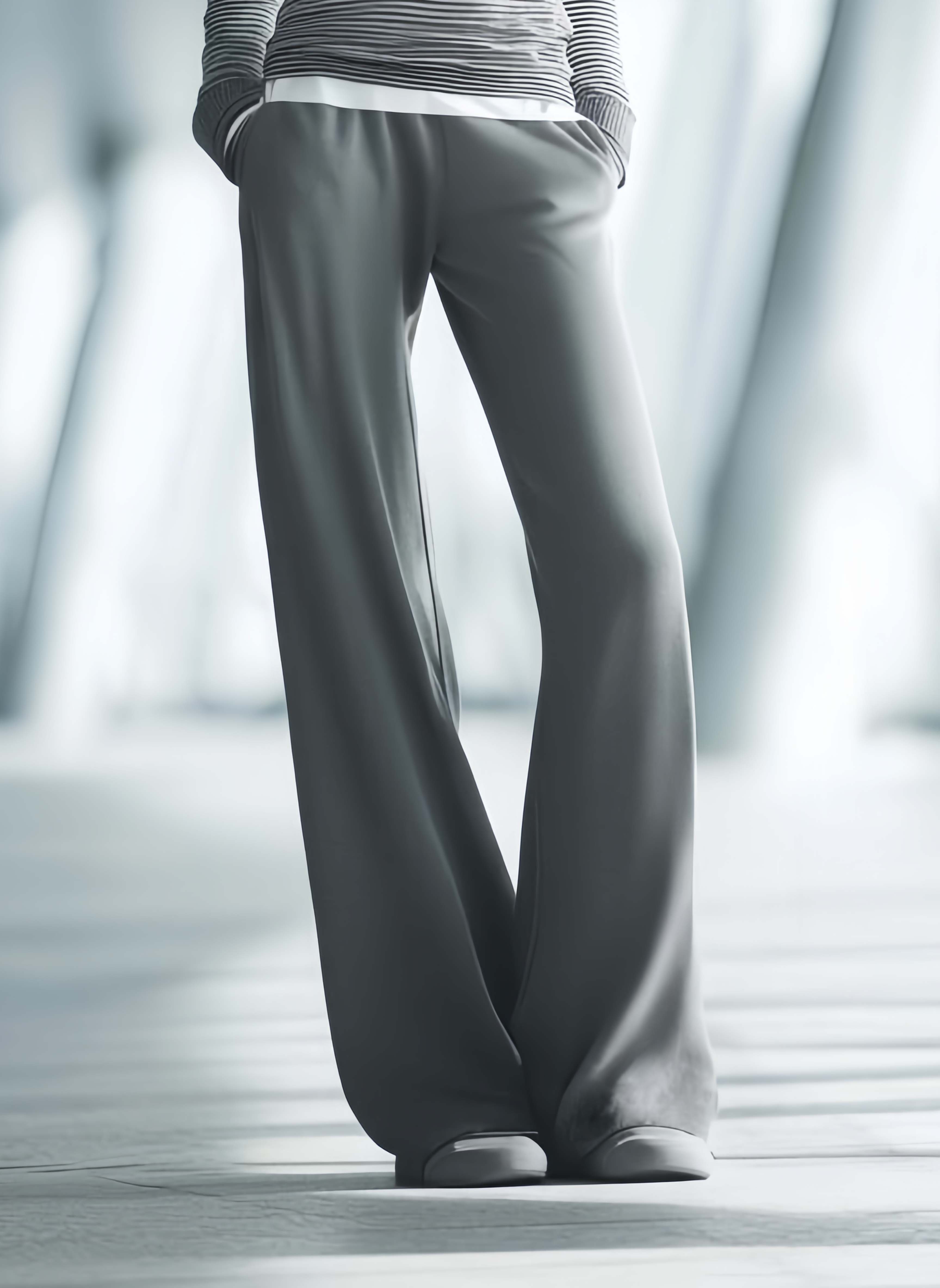 Stylish Casual Gray Trousers