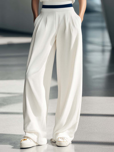 Women's Comfortable Casual White Trousers